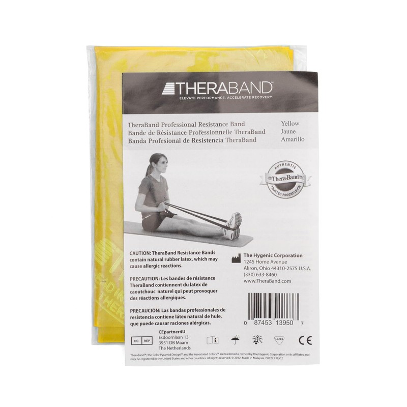 THERABAND Professional Latex Resistance Bands, Individual 6 Ft Elastic Band
