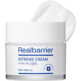 Real Barrier- Crema ligera Extreme Cream Light de 1,69 onzas líquidas, crema suave ligera de uso diario, crema hidratante facial calmante
