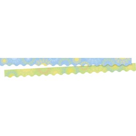 Barker Creek Double-Sided Scalloped Border, Mindfulness Sunrise, for Bulletin Boards, Reception Areas, Halls, Break Rooms, Office, School, Home Learning Decor, 2.25” x 39’ (928)