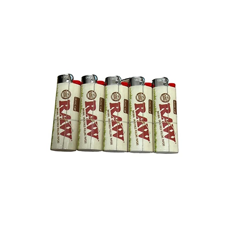 Raw Bic Lighters Organic Style 5 Pack + RSV Scoop