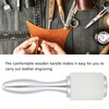 Leather Carving Hammer Nylon DIY HandMade Leathercraft Mallet Wooden Handle