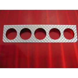 FPM Metals Stewart Warner style under-mount panel for 2  1/16" gauges 5 hole engine turned
