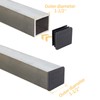 Uenhoy 30 Pcs 1-1/2" Square Plastic Plugs Insert End Caps