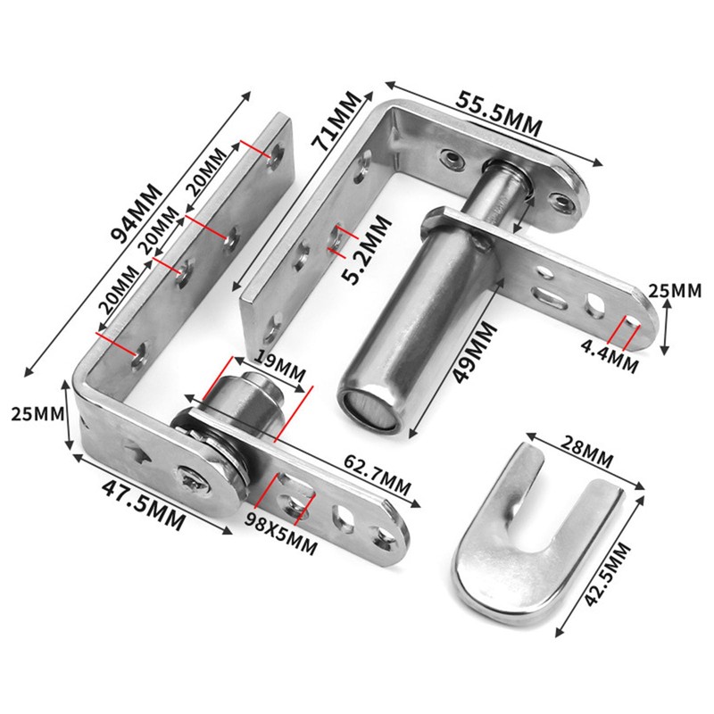 304 Stainless Steel Thick Cafe Door Gravity Hinges Swinging Door
