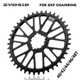 EVOSID Road Bike Chainring Direct Mount 3mm Offset 40T 42T 44T 46T 48T Crown Narrow Wide Chainwheel 7075 CNC Tooth Chainring Disc for GXP SRAM Crankset (40T)