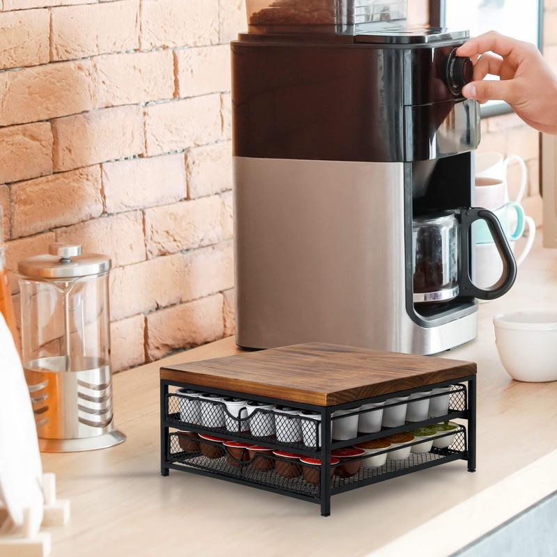 NHZ Coffee Pod Drawer Holder for K cup, 2-Tier Coffee