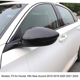 Rifoda for Accord Full Coverage Side Rearview Mirror Cover Trims ABS Plastic Material Decoration fit for Honda 10th Gen Accord 2018 2019 2020 2021 2022 Exterior Accessories 2PCS (Carbon Fibre)
