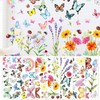 Wall Art Decals, 6Pcs Flower Wall Stickers, 30x20cm Garden Flower