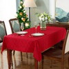 SASTYBALE Christmas Tablecloth Rectangle, Spillproof and Wrinkle Resistant Jacquard Table