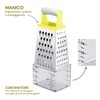 Wintem Stainless Steel 4 Sided Cheese Grater with Handy Dosing