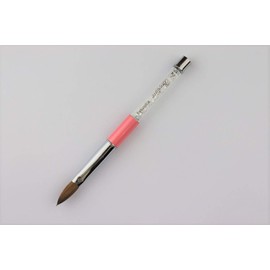 12# Sable Nail Art Brush,Manicure tool,Red Wooden Nail Brush for acrylic nails,Polygel Brush for Acrylic