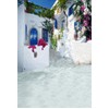 Laeacco 5x7ft Greece Backdrop Romantic Santorini Wedding Photo Backdrop Aegean