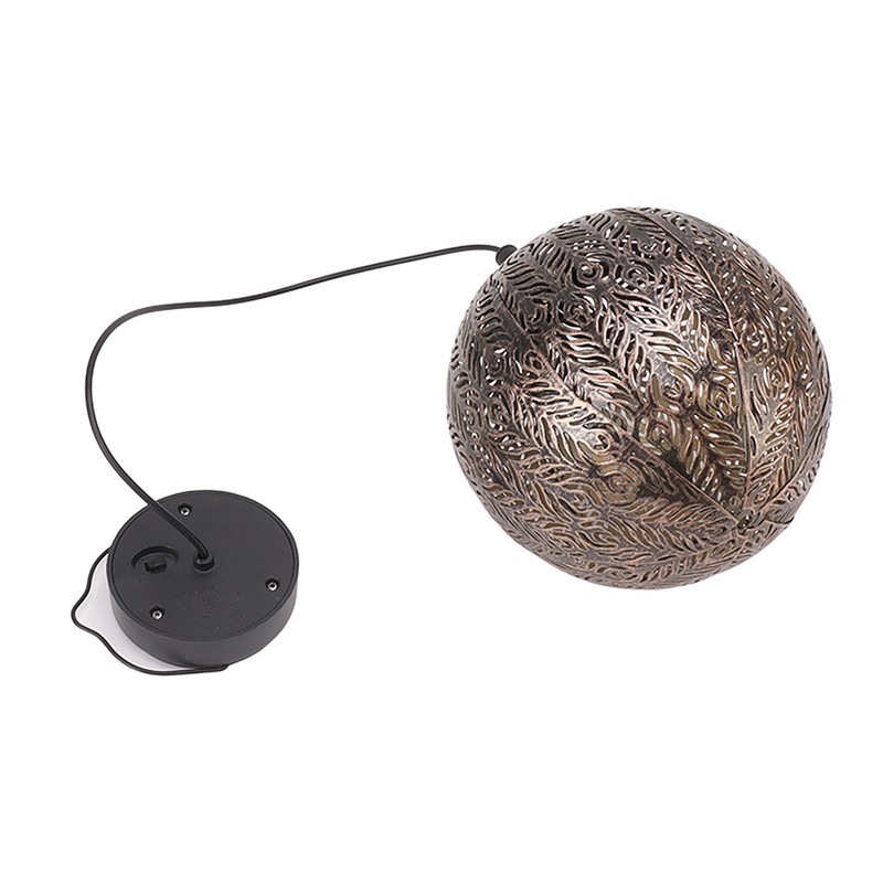 5.9in Solar Lantern Garden Garden LED Solar Hanging Lights Round