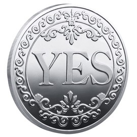 Yes No Decision Coin Commemorative Coin Throwing Game Collector 1 Piece