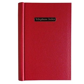 A-Z Strong Address and Telephone Wire Bound Index Book - Red - Size 205mm x 145mm