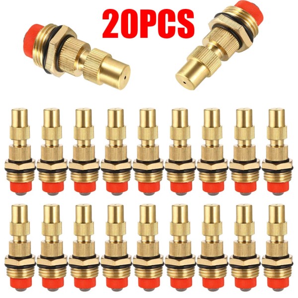 Unbranded 20pcs 1/2" Brass Spray Nozzle Atomizing Lawn Misting Sprinkler
