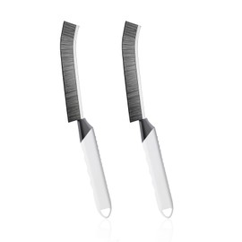 SUOXU Reinigungsbürste Toilettenbürste,Haus Küche Badezimmer Fenster Fugenreinigungsbürste,2 Stück Harte Borsten Magic Gap Cleaning Tool,Fliesen Rille Gap Scrubbing Brush-Grey weiß