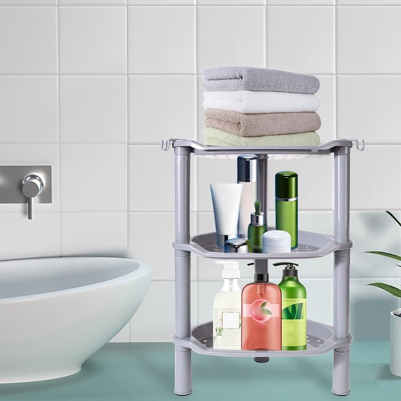 SLZBCY 3 Tier Shower Caddy Corner,Plastic Shower Shelf Organizer for
