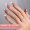 Puntas de uñas de gel francesas, 240 piezas de uñas