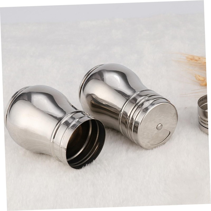 FELTECHELECTR 2 Pack Stainless Steel Seasoning Bottles Salt Pepper Jar