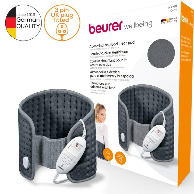 Beurer HK49 Cosy Abdominal and Back Heat Pad | Wrap-Around