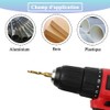 Teocpai 6-Piece HSS Tap Set Titanium Combination Drill Bit with