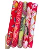Jukway 5Pcs 71x50 cm Large Cotton Fabric Fat Quarters, Oriental