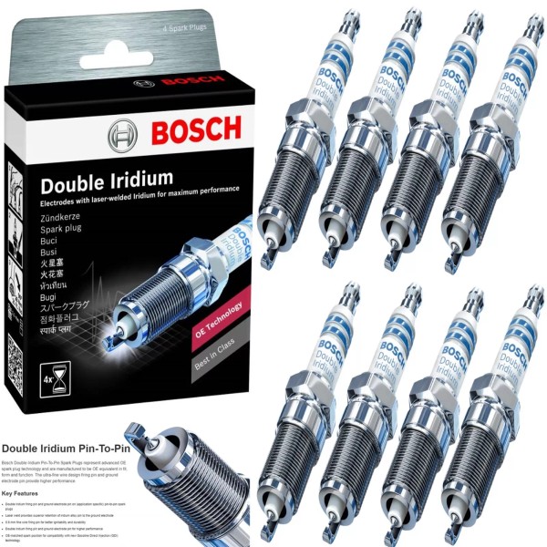 Bosch 8 pcs Bosch Double Iridium Spark Plugs For 2009-2010