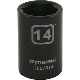 Dynamic Tools 3/8-Inch Drive 6 Point Metric, 14-Millimeter Standard Length, Impact Socket