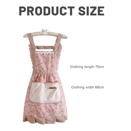 YSBCNK 1pcs Aprons for Women, Apron, Aprons, Kitchen Apron, Aprons for Cooking, Adjustable Kitchen Apron Cooking Apron with Pockets Chef Aprons for Cooking Baking Gardening