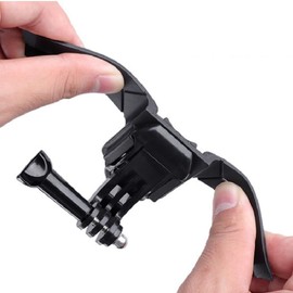 DKE&YMQ Motorcycle Helmet Chin Strap Mount for GoPro with Quick-insert Jaw Stand Action Camera Accessory for DJI Insta36 Action and Most Action Cameras