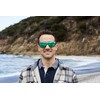 Funky Junque Mirrored Sunglasses - Green/Blue