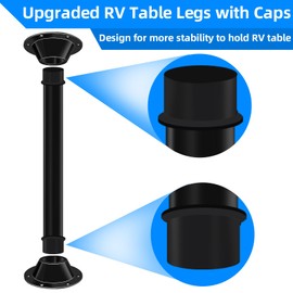 27" RV Table Base Mount and RV Table Legs,Camper Tables Base Mount Pedestal Flange and Dinette Legs Pole for Camper Trailer Motorhome, Tables and Floor Mounting, Includes Mounting Screws, Aluminum