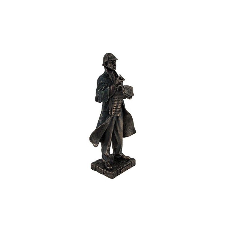 Veronese Design Detective Sherlock Holmes Metallic Bronze Statue