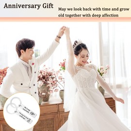 Couple Gifts for Him and Her Sets Keychain Engagement Wedding Gifts for Couple Newlyweds Spouse Hubby Wifey Husband and Wife Anniversary Birthday Gifts Boyfriend Girlfriend Fiancee Fiance Gift Gf Bf