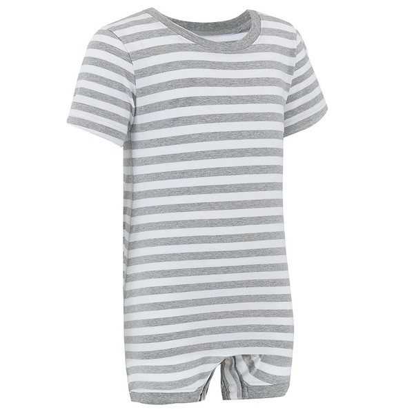 Kaycey Popper Vest Short Sleeve Bodysuit With Crotch Snap Closure,