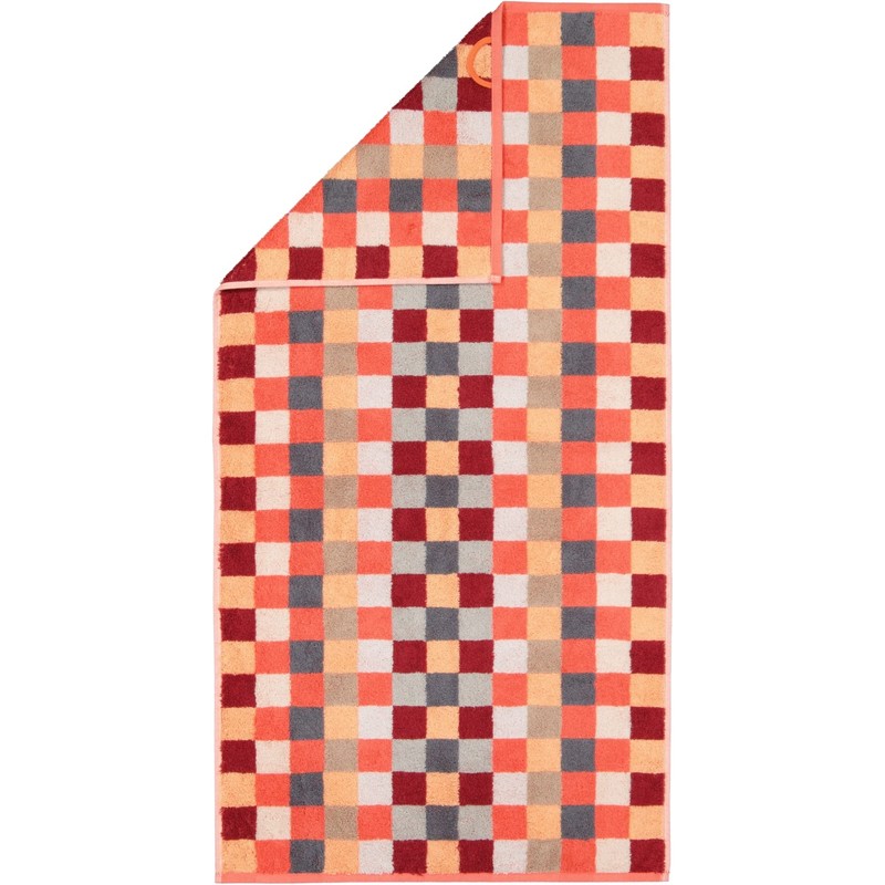 Cawö Home Hand Towels Unique Chequered 942 Coral - 22