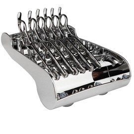 NOELAMOUR Scissor Tray, Standing Type, Scissor Case, Hairdresser, Scissors, Plastic Case, Tray, Silver