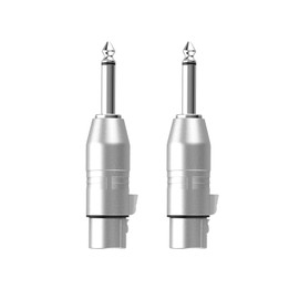 CableCreation TS to XLR Unbalanced Adapter 2Pcs, XLR Female to 1/4" TS Mono Male,Quarter Inch 6.35mm to XLR Microphone Connectors, 1/4 Inch to TS for Mixers, Amplifiers, Guitars,Electric Piano/Drums