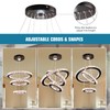 diisunbihuo Dimmable Black Modern LED Crystal Chandeliers 3 Rings Pendant
