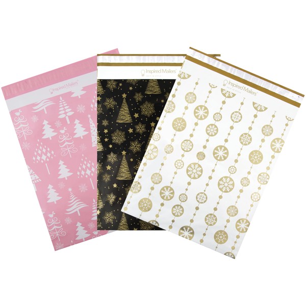 Inspired Mailers - Christmas Poly Mailers 14.5x19 Holiday Variety Pack