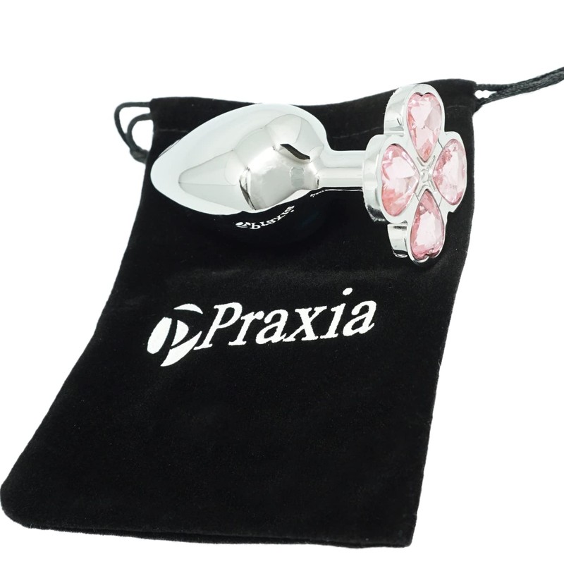 Praxia Jewelry, Plug, Quatrefoil Pink, Medium, Maximum Diameter 1.3 inches