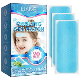 Cooling Fever Patch, 20Pcs Cooling Gel Sheets for Kids & Adults, Cooling Patches for Temperature Management, Cooling Compress for Head
