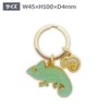 World Shoji 151058 Key Chain Animal Key Ring Eboshi Chameleon