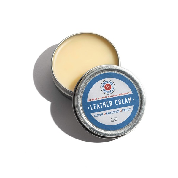 COBBLER'S CHOICE CO. FINEST QUALITY All Natural Leather Cream - Made with Triple Filtered BeesWax (2 OZ. (59 ML))