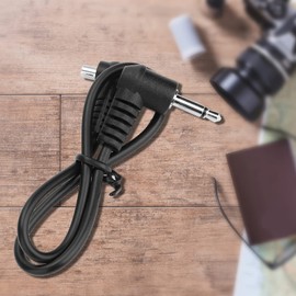 3.5mm to Male Flash PC Sync Cable with Screw Lock, 3.5mm Jack Plug Flash Sync Cable Cord with Screw Lock, 3.5 mm Male Flash PC Sync Cable with Screw Lock to Male Flash PC for Outdoor Use