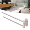 Stainless Steel Toilet Paper Bracket Single Seat 2 Poles Rotatable