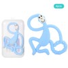 4pcs Cute Monkey Shaped Cartoon Silicone Soft Elastic Baby Teether