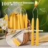 8 in Beeswax Taper Candles,8 Pack Dripless Pure Beeswax Candle