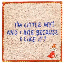 Marushin Mini Towel, Moomin, Chewing Little My 1405030000, 5.9 x 5.9 inches (15 x 15 cm)